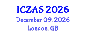 International Conference on Zoology and Animal Science (ICZAS) December 09, 2026 - London, United Kingdom