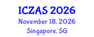 International Conference on Zoology and Animal Science (ICZAS) November 18, 2026 - Singapore, Singapore