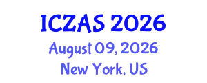 International Conference on Zoology and Animal Science (ICZAS) August 09, 2026 - New York, United States