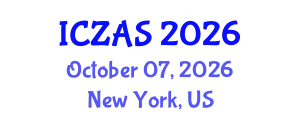 International Conference on Zoology and Animal Science (ICZAS) October 07, 2026 - New York, United States
