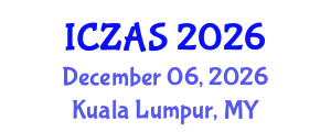 International Conference on Zoology and Animal Science (ICZAS) December 06, 2026 - Kuala Lumpur, Malaysia