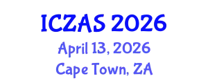 International Conference on Zoology and Animal Science (ICZAS) April 13, 2026 - Cape Town, South Africa