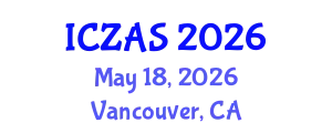 International Conference on Zoology and Animal Science (ICZAS) May 18, 2026 - Vancouver, Canada