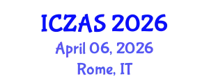 International Conference on Zoology and Animal Science (ICZAS) April 06, 2026 - Rome, Italy