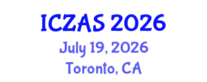 International Conference on Zoology and Animal Science (ICZAS) July 19, 2026 - Toronto, Canada