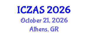 International Conference on Zoology and Animal Science (ICZAS) October 21, 2026 - Athens, Greece