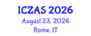 International Conference on Zoology and Animal Science (ICZAS) August 23, 2026 - Rome, Italy