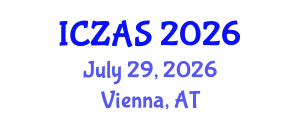 International Conference on Zoology and Animal Science (ICZAS) July 29, 2026 - Vienna, Austria