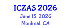 International Conference on Zoology and Animal Science (ICZAS) June 15, 2026 - Montreal, Canada
