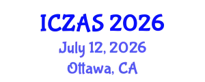 International Conference on Zoology and Animal Science (ICZAS) July 12, 2026 - Ottawa, Canada