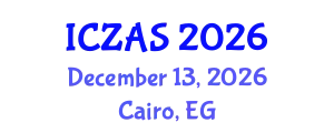 International Conference on Zoology and Animal Science (ICZAS) December 13, 2026 - Cairo, Egypt