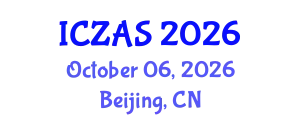 International Conference on Zoology and Animal Science (ICZAS) October 06, 2026 - Beijing, China