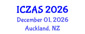 International Conference on Zoology and Animal Science (ICZAS) December 01, 2026 - Auckland, New Zealand