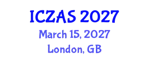 International Conference on Zoology and Animal Science (ICZAS) March 15, 2027 - London, United Kingdom