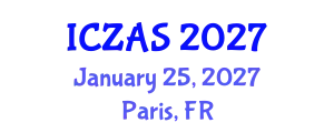 International Conference on Zoology and Animal Science (ICZAS) January 25, 2027 - Paris, France