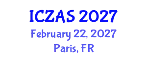 International Conference on Zoology and Animal Science (ICZAS) February 22, 2027 - Paris, France