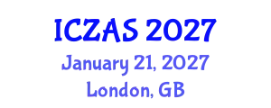International Conference on Zoology and Animal Science (ICZAS) January 21, 2027 - London, United Kingdom