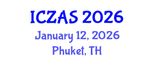 International Conference on Zoology and Animal Science (ICZAS) January 12, 2026 - Phuket, Thailand