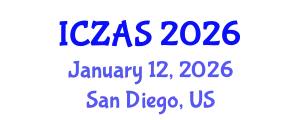 International Conference on Zoology and Animal Science (ICZAS) January 12, 2026 - San Diego, United States