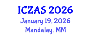 International Conference on Zoology and Animal Science (ICZAS) January 19, 2026 - Mandalay, Myanmar