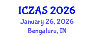 International Conference on Zoology and Animal Science (ICZAS) January 26, 2026 - Bengaluru, India