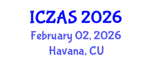 International Conference on Zoology and Animal Science (ICZAS) February 02, 2026 - Havana, Cuba