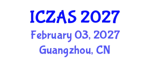 International Conference on Zoology and Animal Science (ICZAS) February 03, 2027 - Guangzhou, China