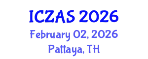 International Conference on Zoology and Animal Science (ICZAS) February 02, 2026 - Pattaya, Thailand
