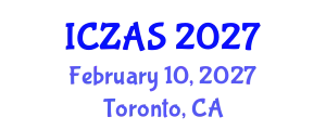 International Conference on Zoology and Animal Science (ICZAS) February 10, 2027 - Toronto, Canada