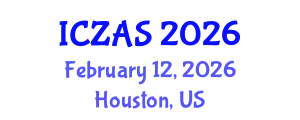 International Conference on Zoology and Animal Science (ICZAS) February 12, 2026 - Houston, United States