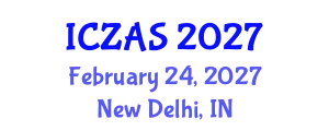 International Conference on Zoology and Animal Science (ICZAS) February 24, 2027 - New Delhi, India