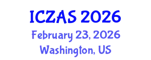 International Conference on Zoology and Animal Science (ICZAS) February 23, 2026 - Washington, United States