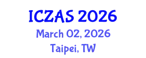International Conference on Zoology and Animal Science (ICZAS) March 02, 2026 - Taipei, Taiwan