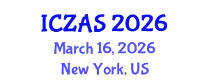 International Conference on Zoology and Animal Science (ICZAS) March 16, 2026 - New York, United States