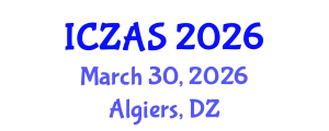 International Conference on Zoology and Animal Science (ICZAS) March 30, 2026 - Algiers, Algeria