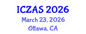 International Conference on Zoology and Animal Science (ICZAS) March 23, 2026 - Ottawa, Canada