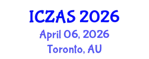 International Conference on Zoology and Animal Science (ICZAS) April 06, 2026 - Toronto, Australia