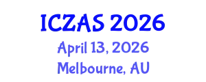 International Conference on Zoology and Animal Science (ICZAS) April 13, 2026 - Melbourne, Australia
