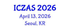 International Conference on Zoology and Animal Science (ICZAS) April 13, 2026 - Seoul, Republic of Korea