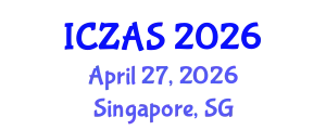 International Conference on Zoology and Animal Science (ICZAS) April 27, 2026 - Singapore, Singapore