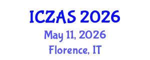 International Conference on Zoology and Animal Science (ICZAS) May 11, 2026 - Florence, Italy