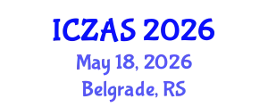 International Conference on Zoology and Animal Science (ICZAS) May 18, 2026 - Belgrade, Serbia