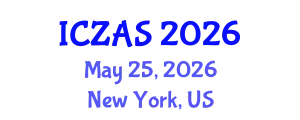International Conference on Zoology and Animal Science (ICZAS) May 25, 2026 - New York, United States