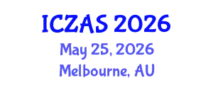 International Conference on Zoology and Animal Science (ICZAS) May 25, 2026 - Melbourne, Australia