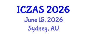 International Conference on Zoology and Animal Science (ICZAS) June 15, 2026 - Sydney, Australia