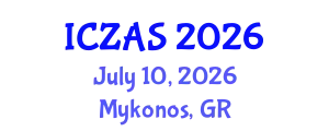 International Conference on Zoology and Animal Science (ICZAS) July 10, 2026 - Mykonos, Greece