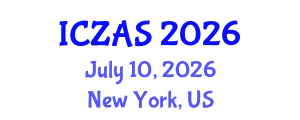 International Conference on Zoology and Animal Science (ICZAS) July 10, 2026 - New York, United States