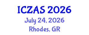 International Conference on Zoology and Animal Science (ICZAS) July 24, 2026 - Rhodes, Greece