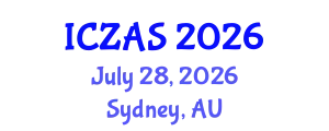 International Conference on Zoology and Animal Science (ICZAS) July 28, 2026 - Sydney, Australia