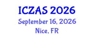 International Conference on Zoology and Animal Science (ICZAS) September 16, 2026 - Nice, France